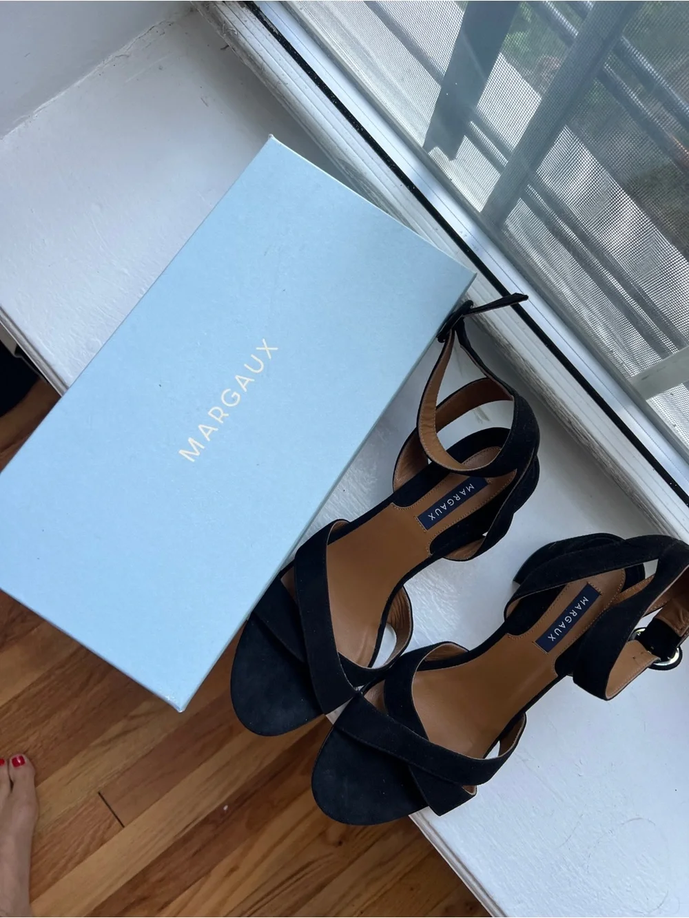 Margaux City Sandal - Black Suede